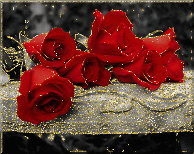 swiecace kwiaty1 - Złote Róże 6.gif