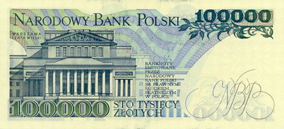 Banknoty   Polskie   super mało znane - PolandP154-100000Zlotych-1990_b-donated.jpg